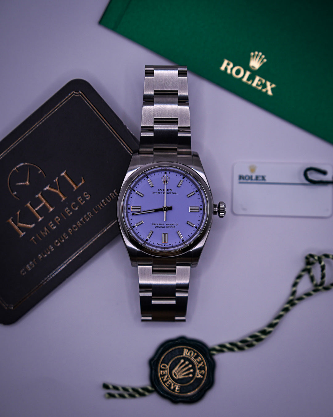 Rolex Oyster Perpetual "Lavender" (Boite + Papiers + Full Stickers)