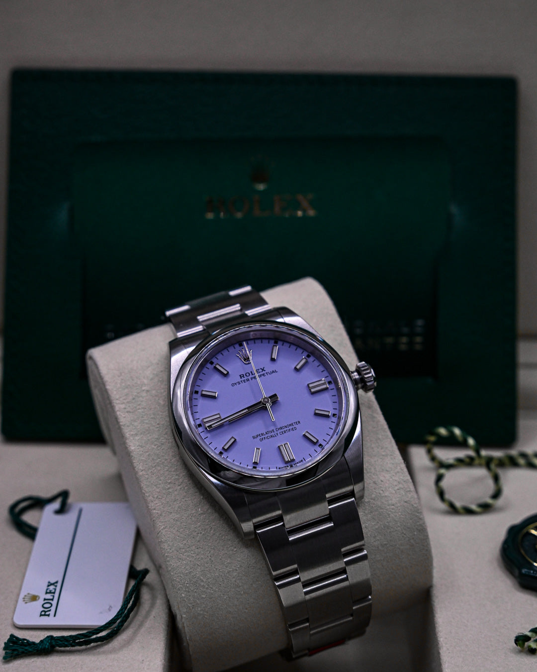 Rolex Oyster Perpetual "Lavender" (Boite + Papiers + Full Stickers)
