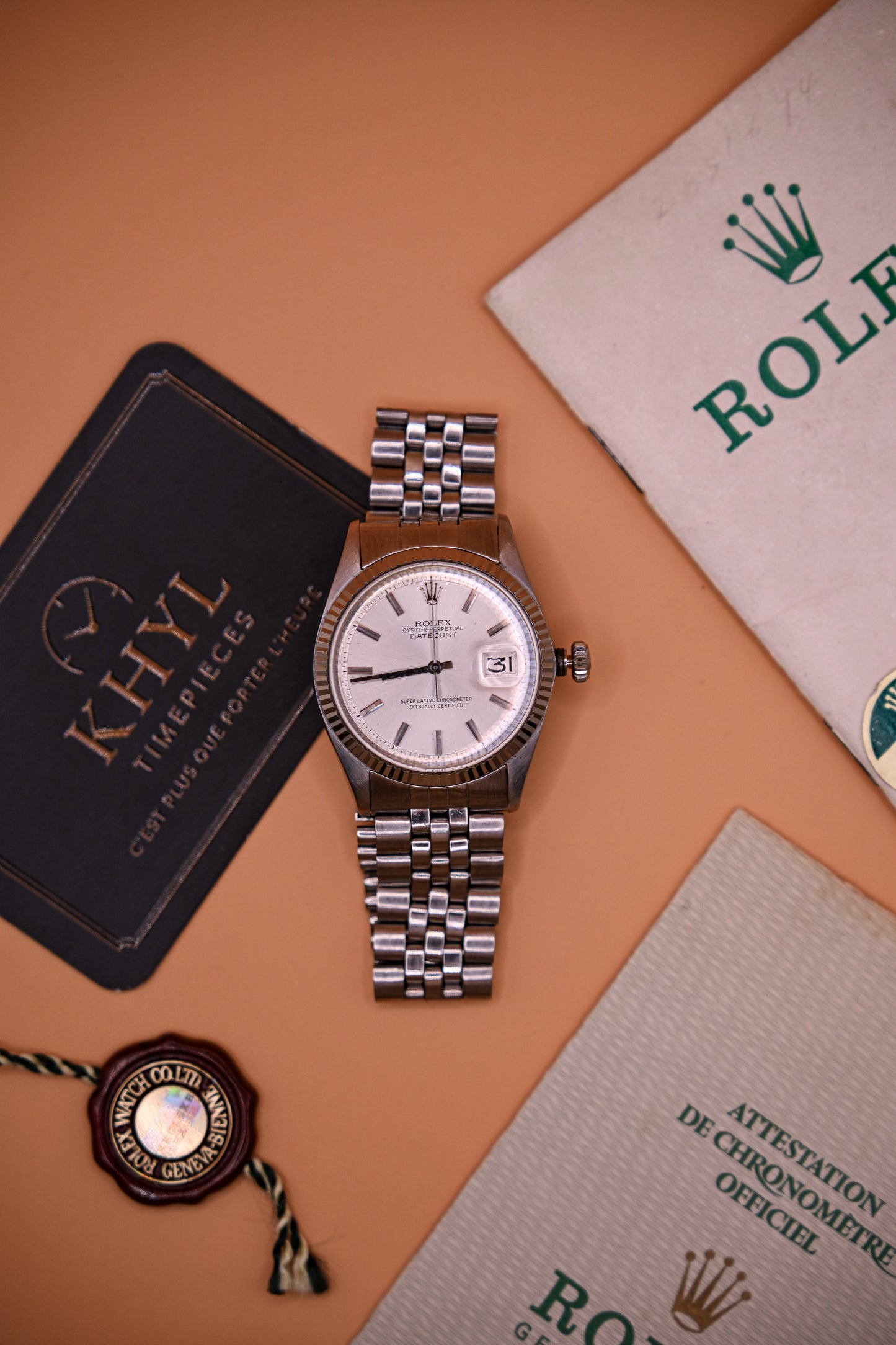 Rolex DateJust 1601 (Boite + Papiers + Tag)
