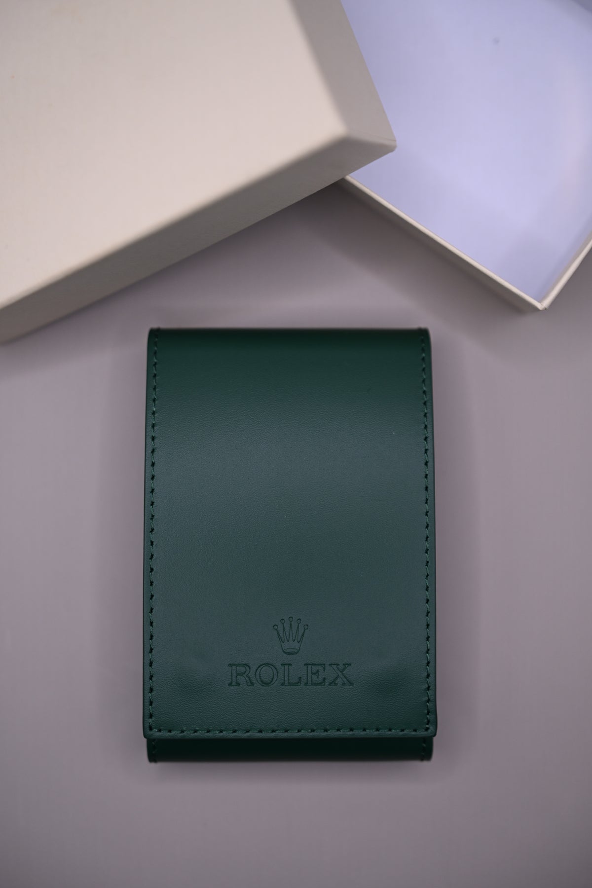 Pochette Rolex verte pour montre