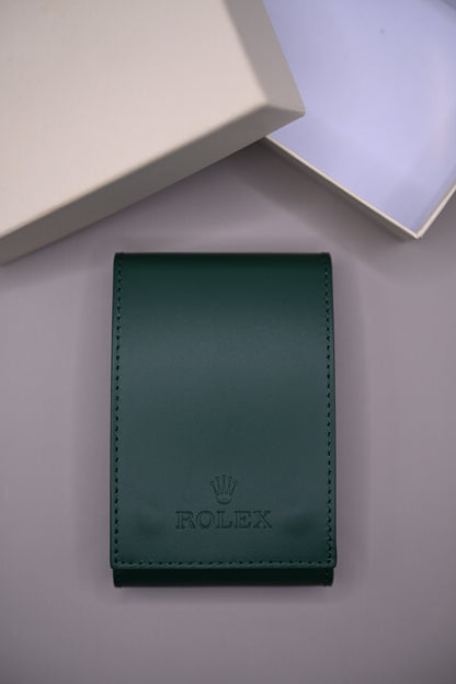 Pochette Rolex verte pour montre